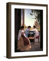 The Embroiderers-Adriano Cecioni-Framed Giclee Print