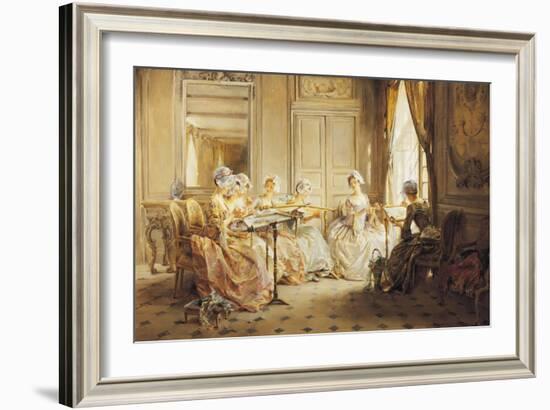 The Embroidery Lesson-Madeleine Lemaire-Framed Giclee Print