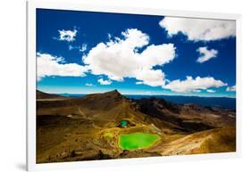 The Emerald Lakes, Tongariro National Park, UNESCO World Heritage Site, North Island, New Zealand-Laura Grier-Framed Photographic Print