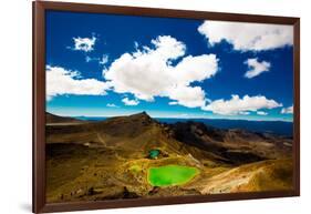 The Emerald Lakes, Tongariro National Park, UNESCO World Heritage Site, North Island, New Zealand-Laura Grier-Framed Premium Photographic Print