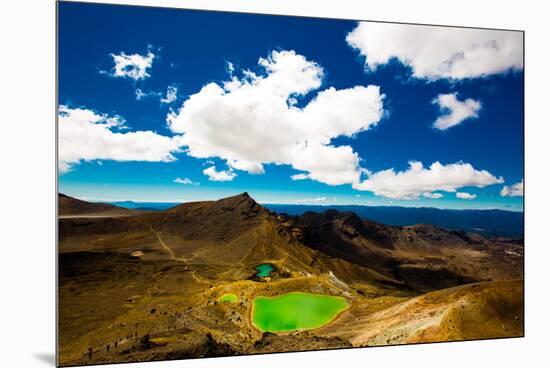 The Emerald Lakes, Tongariro National Park, UNESCO World Heritage Site, North Island, New Zealand-Laura Grier-Mounted Premium Photographic Print