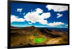 The Emerald Lakes, Tongariro National Park, UNESCO World Heritage Site, North Island, New Zealand-Laura Grier-Framed Premium Photographic Print