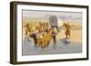 The Emigrants, C.1904 (Oil on Canvas)-Frederic Remington-Framed Giclee Print