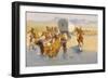 The Emigrants, C.1904 (Oil on Canvas)-Frederic Remington-Framed Giclee Print