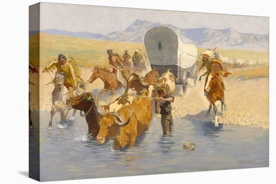 The Emigrants, C.1904 (Oil on Canvas)-Frederic Remington-Stretched Canvas