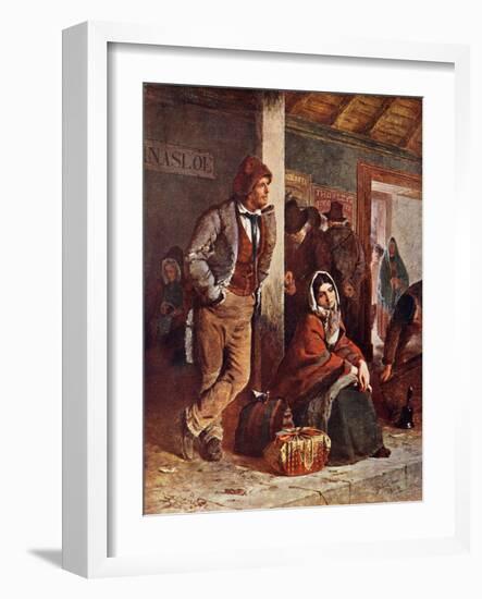 The Emigrants - from painting by Erskine Nicol-Erskine Nicol-Framed Giclee Print