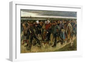 The Emigrants, Triptych-Eugene Laermans-Framed Giclee Print