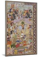 The Emperor Akbar Hunts at Sanganer on His Way to Gujarat, 1600-10-Mukund-Mounted Giclee Print