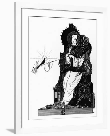 The Emperor and the Nightingale, Illustration for "The Nightingale"-Harry Clarke-Framed Giclee Print