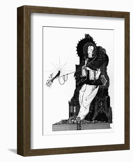 The Emperor and the Nightingale, Illustration for "The Nightingale"-Harry Clarke-Framed Giclee Print