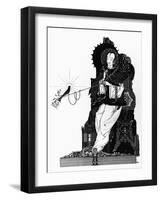 The Emperor and the Nightingale, Illustration for "The Nightingale"-Harry Clarke-Framed Giclee Print