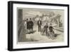 The Emperor and the Prince Imperial in the Reserved Garden of the Tuileries-null-Framed Giclee Print