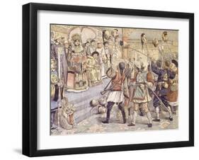 The Emperor Being Shown by Empress Mother Heads of Mandarins Suspected of Supporting the Russians-null-Framed Giclee Print