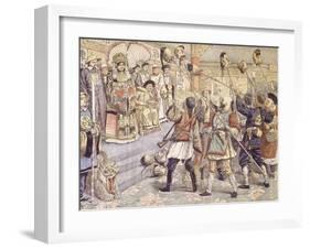 The Emperor Being Shown by Empress Mother Heads of Mandarins Suspected of Supporting the Russians-null-Framed Giclee Print