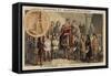 The Emperor Charlemagne Visiting a School, 814-null-Framed Stretched Canvas