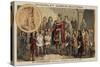 The Emperor Charlemagne Visiting a School, 814-null-Stretched Canvas