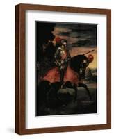 The Emperor Charles V (1500-58) on Horseback in Muhlberg, 1548-Titian (Tiziano Vecelli)-Framed Giclee Print