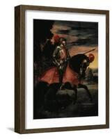 The Emperor Charles V (1500-58) on Horseback in Muhlberg, 1548-Titian (Tiziano Vecelli)-Framed Giclee Print