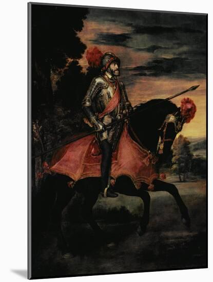 The Emperor Charles V (1500-58) on Horseback in Muhlberg, 1548-Titian (Tiziano Vecelli)-Mounted Giclee Print