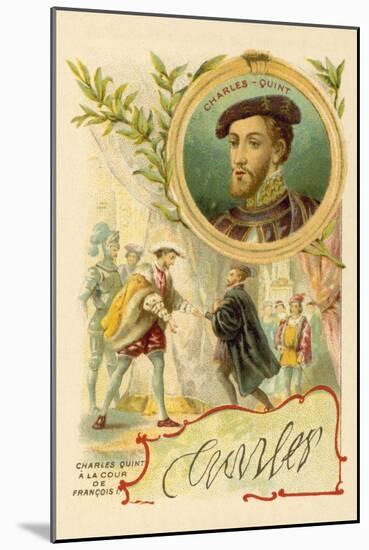 The Emperor Charles V at the Court of Francis I of France-null-Mounted Giclee Print