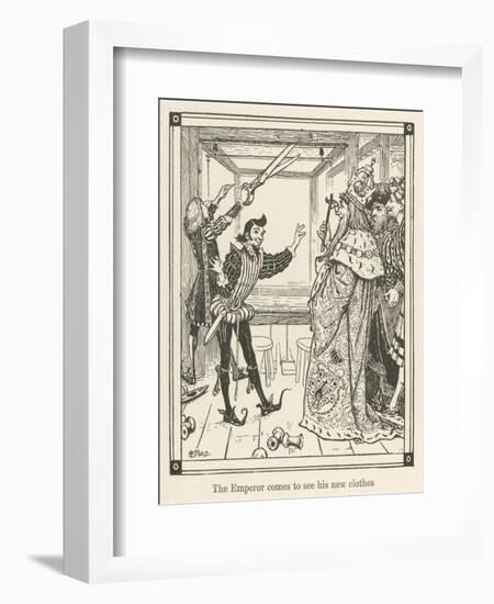 The Emperor Comes to See His New Clothes-Henry Justice Ford-Framed Art Print