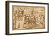 The Emperor Constantine, Addressing His Troops, Startled by the Vision of the Cross in the Sky-Giovanni Francesco Penni-Framed Giclee Print