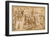 The Emperor Constantine, Addressing His Troops, Startled by the Vision of the Cross in the Sky-Giovanni Francesco Penni-Framed Giclee Print