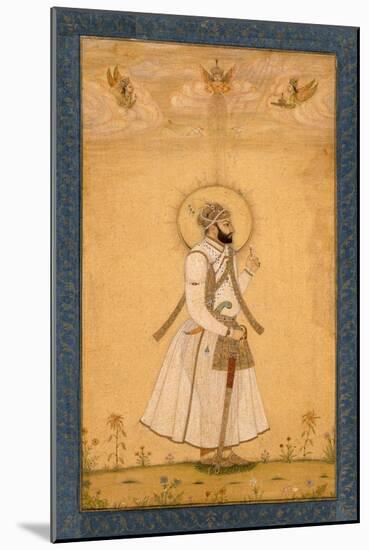 The Emperor Farrukhsiyar (1683-1719) from the Large Clive Album-Mughal-Mounted Giclee Print