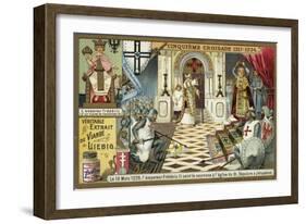 The Emperor Frederick II Takes the Crown of Jerusalem in the Church of the Holy Sepulchre-null-Framed Giclee Print