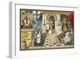 The Emperor Frederick II Takes the Crown of Jerusalem in the Church of the Holy Sepulchre-null-Framed Giclee Print