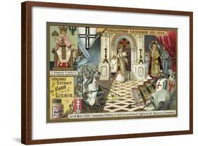 The Emperor Frederick II Takes the Crown of Jerusalem in the Church of the Holy Sepulchre-null-Framed Giclee Print