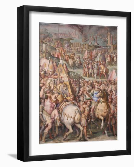 The Emperor Maximilian Lifts the Siege of Livorno, 1568-1571-Giorgio Vasari-Framed Giclee Print