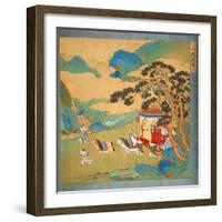 The Emperor Mu Wang (circa 985-circa 907 BC) of the Chou Dynasty in His Chariot-null-Framed Giclee Print