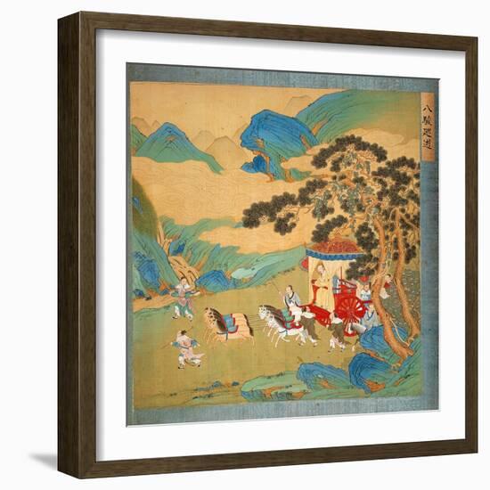 The Emperor Mu Wang (circa 985-circa 907 BC) of the Chou Dynasty in His Chariot-null-Framed Giclee Print