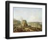The Emperor Napoleon III (1808-73) and the Empress Eugenie (1829-1920) Visiting the Chaillot Hill-Louis Moullin-Framed Giclee Print