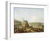 The Emperor Napoleon III (1808-73) and the Empress Eugenie (1829-1920) Visiting the Chaillot Hill-Louis Moullin-Framed Giclee Print