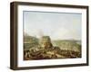 The Emperor Napoleon III (1808-73) and the Empress Eugenie (1829-1920) Visiting the Chaillot Hill-Louis Moullin-Framed Giclee Print