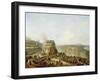 The Emperor Napoleon III (1808-73) and the Empress Eugenie (1829-1920) Visiting the Chaillot Hill-Louis Moullin-Framed Giclee Print