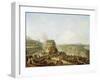 The Emperor Napoleon III (1808-73) and the Empress Eugenie (1829-1920) Visiting the Chaillot Hill-Louis Moullin-Framed Giclee Print