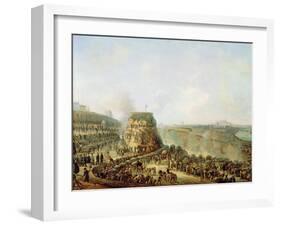 The Emperor Napoleon III (1808-73) and the Empress Eugenie (1829-1920) Visiting the Chaillot Hill-Louis Moullin-Framed Giclee Print