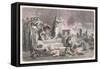 The Emperor Nero Watches Rome Burn-H. Leutemann-Framed Stretched Canvas