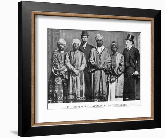 The Emperor of Abyssinia and His Suite', the Dreadnought Hoax, 7th February 1910 (B/W Photo)-English Photographer-Framed Giclee Print