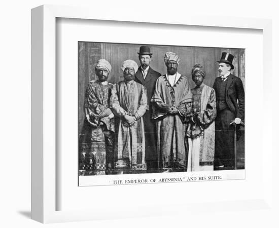 The Emperor of Abyssinia and His Suite', the Dreadnought Hoax, 7th February 1910 (B/W Photo)-English Photographer-Framed Giclee Print