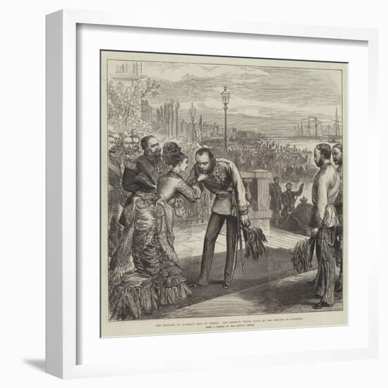 The Emperor of Austria's Visit to Venice, the Emperor Taking Leave of the Princess of Piedmont-null-Framed Giclee Print