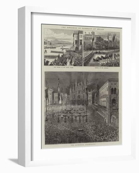 The Emperor of Germany at Milan-null-Framed Giclee Print