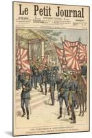 The Emperor of Japan Presents Flags to His Men before They Go Off to Fight the Russians-null-Mounted Art Print