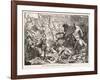 The Emperor Otto 1 Defeats the Hungarian Magyars at the Lechfeld-Sachse-Framed Art Print