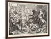 The Emperor Otto 1 Defeats the Hungarian Magyars at the Lechfeld-Sachse-Framed Art Print