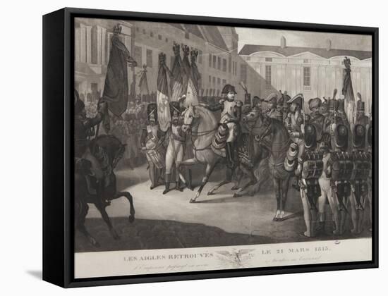 The Emperor Reviewing His Troops at the Carrousel, 21st March 1815, Engraved by Moreau-Maximilien Pierre Kepfer-Framed Stretched Canvas