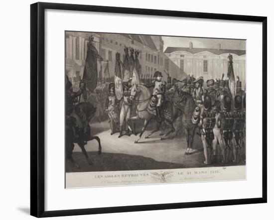 The Emperor Reviewing His Troops at the Carrousel, 21st March 1815, Engraved by Moreau-Maximilien Pierre Kepfer-Framed Giclee Print